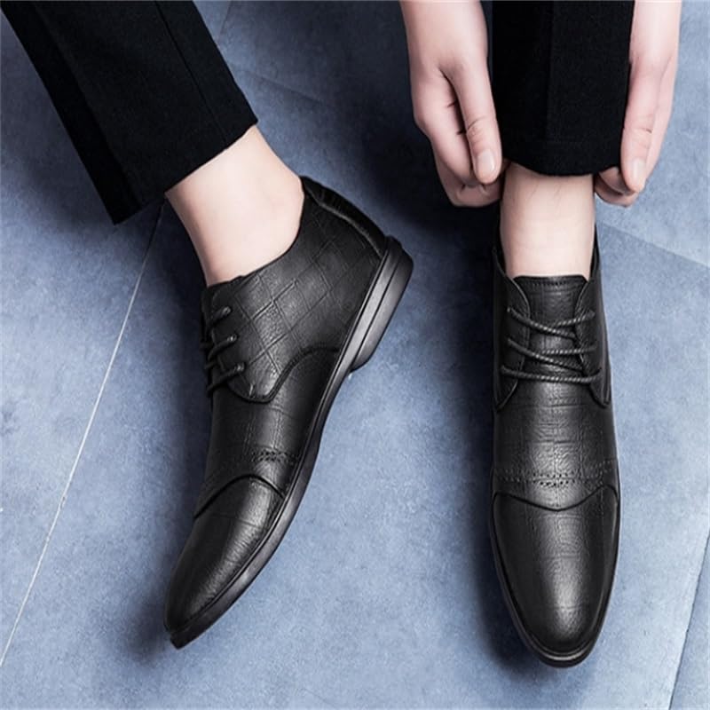 Men's Lace-up Casual Shoes Soft-Soled Low-Heeled Oxford Shoes wear-Resistant Comfortable Breathable Round-Toed Work Shoes for Men2
