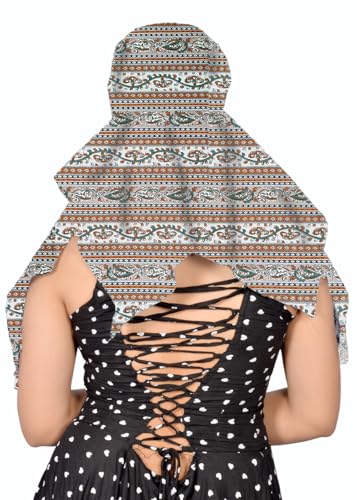 Image of Scarf Face Mask Head Neck Hair Bandana Cover Sun Protection Face Cover Smkoe Dust Safety Scarf Cum Mask For Women Girls Daily Use Face Scarf Mask