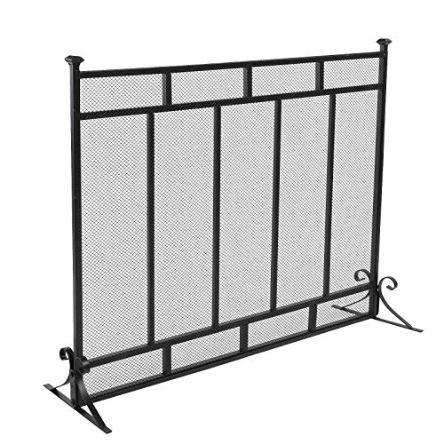 Parascintille Camino Schermo for camino decorativo in rete di ferro con griglia verticale 99 * 30,5 * 79 cm Mobili for la casa Protezione per Stufa/Caminetti
