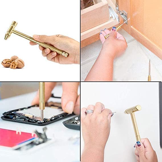 Image of 5-in-1 Mini Portable Screwdriver & Hammer Set - Multi-Functional Hidden Tool Kit, Small Metal Hammer & Screwdriver Combo for Home & Travel - Pack of 1