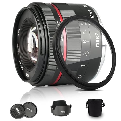 Image of Meike 50mm F1.7 E-Mount Full Frame Manual Focus Large Aperture Lens for Sony E-Mount Cameras A7III A9 A7RIII NEX 3 NEX 3N NEX 5 NEX 5T NEX 5R NEX 6 7 A5000 A5100 A6000 A6100 A6300 A6500