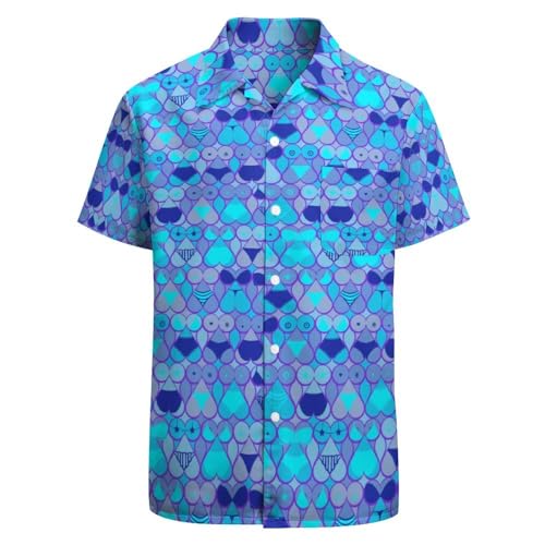 Chemise hawaïenne rétro 80s BONLOR homme bleue M