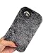 Killer iPhone 5 Furry Cases,Fuzzy Green Limited Luxury Women Girly Cute Bling Diamonds Bowknot Design Fluffy Soft Warm [Genuine Rex Rabbit Fur] Case Back Cover for Apple iPhone 5 5S SE - Gray