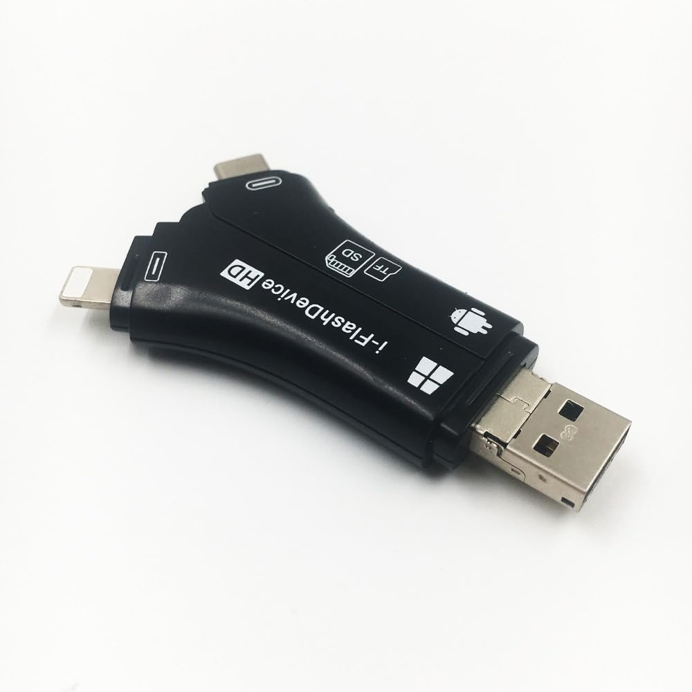 Vikeri Hunting Game Camera Accessories, Trail Camera Viewer Plug & Play SD Card Viewer for Hunters to View Images and Videos from Hunting Camera, Compatible with Lightning, Type-C, USB, and Micro USB