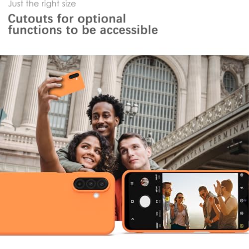 Image of YATWIN Silicone Case for Samsung Galaxy A17 4g /5g, Soft-Touch, Shockproof, DustProof, Antiskid Phone Cover for Samsung Galaxy A17 4g /5g - Orange