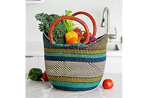 Large Bolga Basket for Storage and Organization