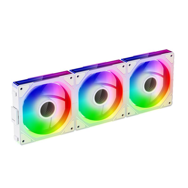 TZMRIT Reverse Flow UNI Infinity 120mm RGB Fan Triple Pack With Daisy Chain - ARGB PC Cooling