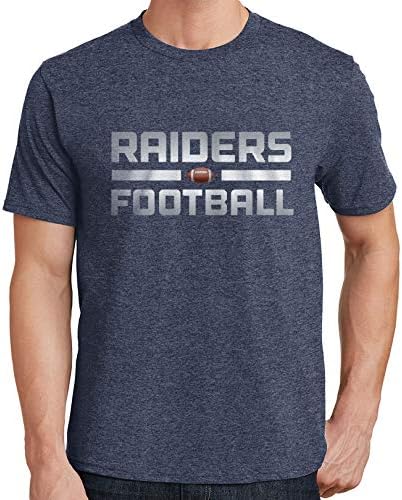 Raiders Football T-Shirt (Small,Heather Navy)