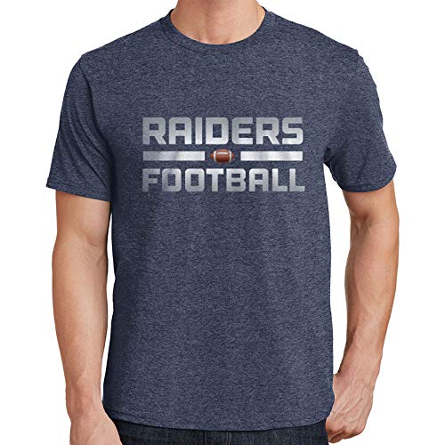 Raiders Football T-Shirt (Small,Heather Navy) #TOP1