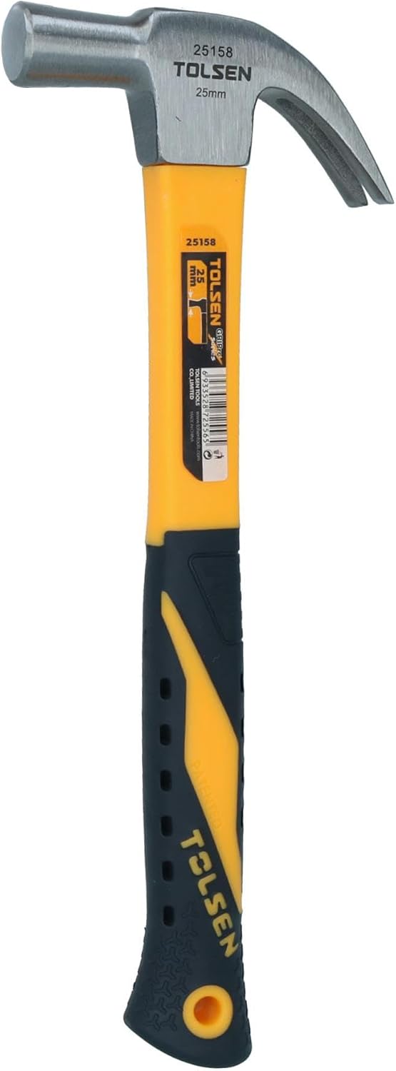 16oz Claw Hammer With Fibreglass Handle Rip Nail Pull Screw Remover Removal
