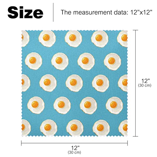 Lot de 4 sets de table omelette bleu 30x30 cm antidérapants