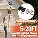 Light Bulb Changer for High Ceilings, 26FT Light Bulb Changer Pole with 5-20FT Telescoping Extension Pole, Light Bulb Remover Tool with Baskets and Suction Cup for High Ceilings and Recessed Lights