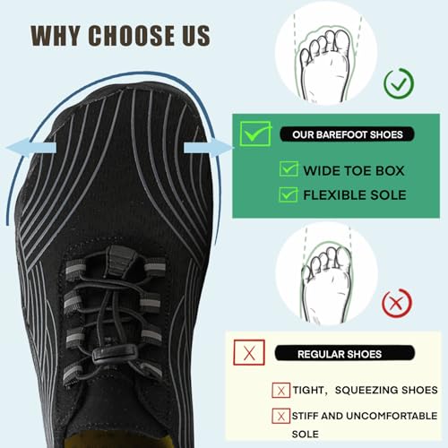 Image of Hike Barefoot Shoes for Women & Men, Pro Hiking & Walking Shoes with Wide Toe Box, Non-Slip, Lightweight & Breathable