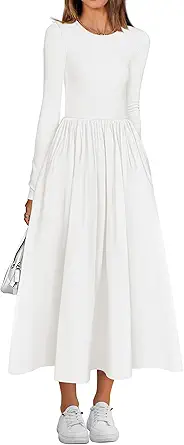 BTFBM Casual Long Sleeve Dresses Spring Dresses 2025 Wedding Guest Dress Midi Dress Flowy Bohemian Long Dress