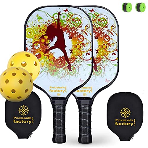 SWIDII Pickleball Paddles, Pickleball Set, Pickleball, Pickleball Paddle, Pickle Ball Game Set, Pickleball Balls, Anger Girl Pickleballs, Pickle Ball Equipment, skywoo