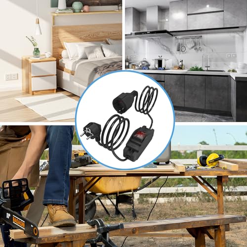 Rallonge avec contact de protection 3 m interrupteur prise Schuko - 5