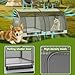 Flatbare Autositz für 2 Katzen oder kleine Hunde, Wasserdichter Hundeautositz für Rück, Waschbares Katzentransportbox für Picknick, Reisen, Tourismus 100X50X50