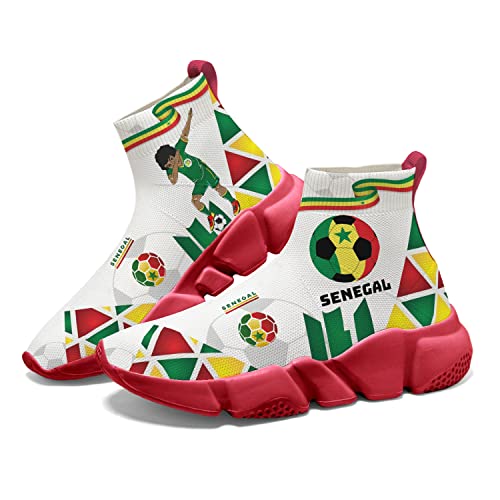 Hetios World Cup Senegal Painted Sock Shoes Women's Sneakers Commemorative Running Shoes