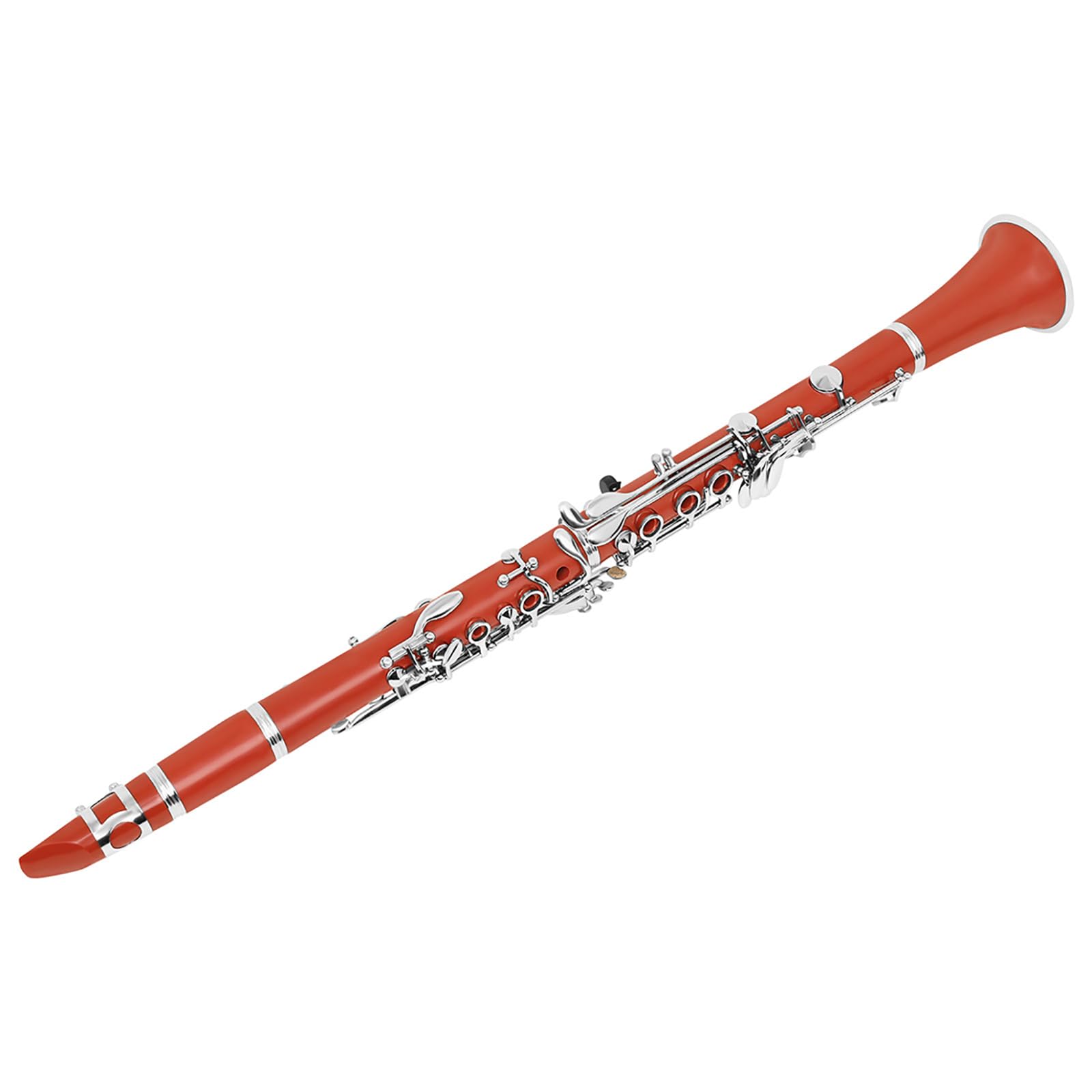 Clarinetto piatto in ABS B con cuscinetti italiani e tasti di precisione, perfetto per esercitazioni in aula di musica e clarinetto per studenti di palcoscenico, con doppia regolazione