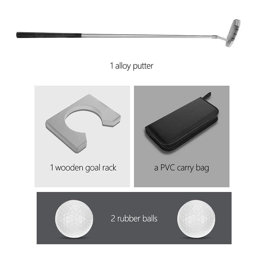 Golf Putting Cup, Putter da Golf, Indoor Practice Training Club Kit Putter Set con Palline e Borsa, Attrezzatura da Allenamento da Golf, per gli Appassionati di Golf