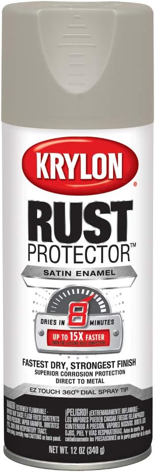 Krylon K06902600 Rust Protector and Preventative Enamels, Satin Almond