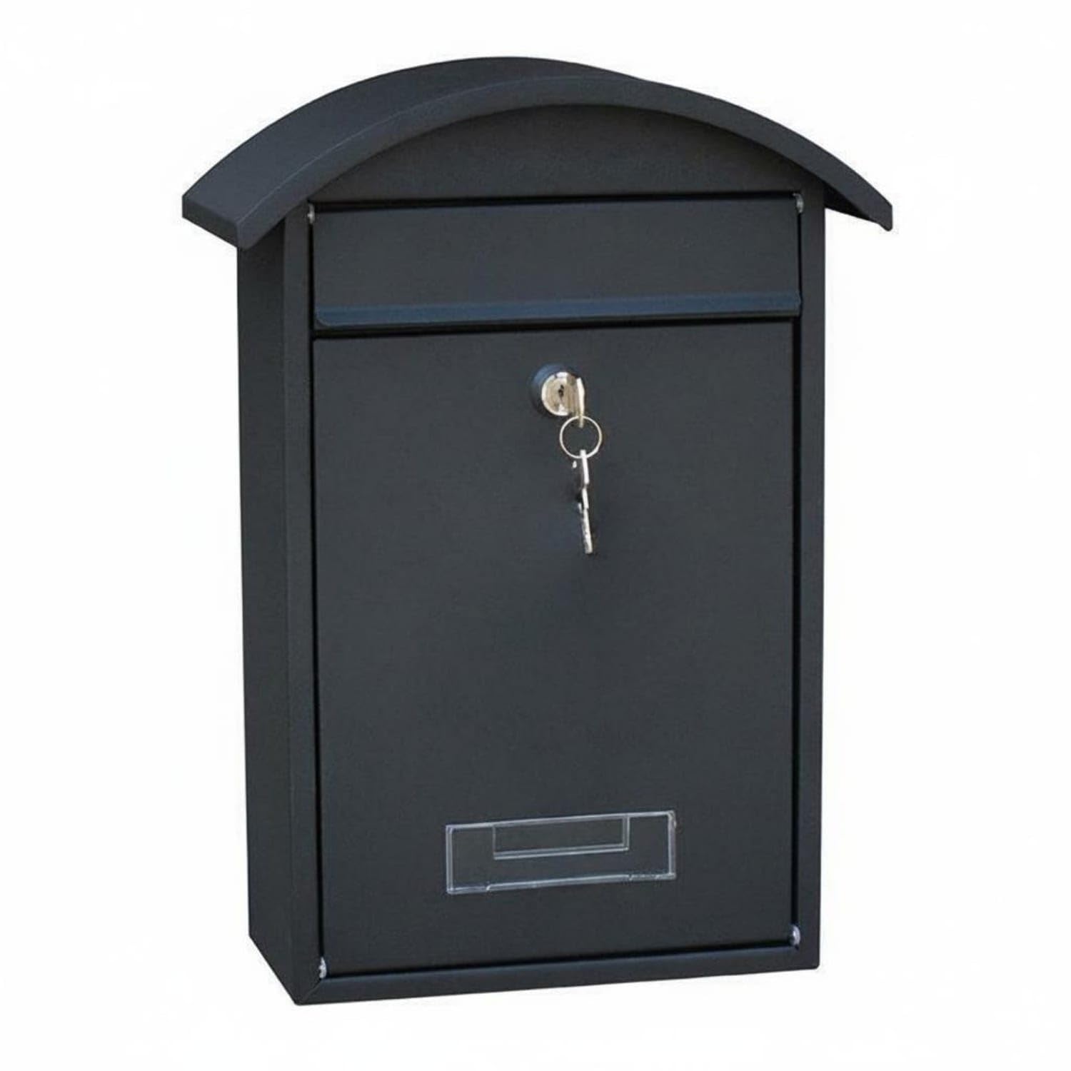 Metal Mailbox Heavy-Duty Outdoor Mail Box Wall Mailbox Keyed Lock Easy to Install for Garden, Sand Texture Black | Home & Garden | Home Improvement | Building & Hardware-picture-10