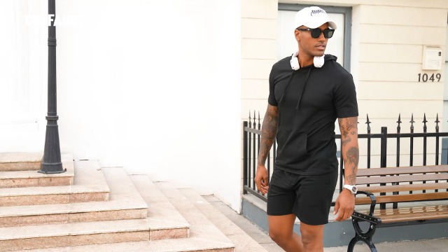 Amazon.com: COOFANDY Men's Tracksuit 2 Piece Short Sleeve Hoodie