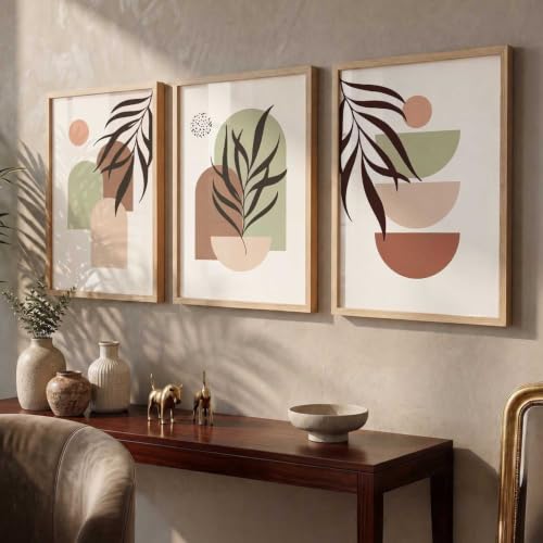 Image of kotart Boho Painting Wall Art Home Decoration Paintings With Frame For Living Room Bed Room Hotel Wall Decor Digital Reprint Set of 3 (19X25 inch)