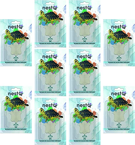 nestQ Bloques de Calcio para Tortugas Acuario y Estanque Fortalece Caparazón y Mejora el Agua Enriquecido con Vitamina B1 Pack de 12 Unidades de 5 cm