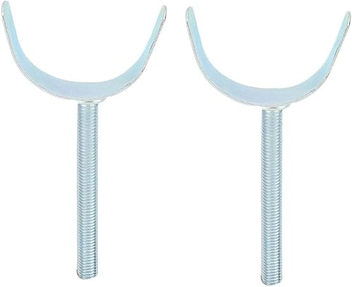 TOPINCN 2 adaptadores de puerta de barandilla, varillas de husillo en forma de U, adaptadores de barandilla de escalera para puertas montadas a