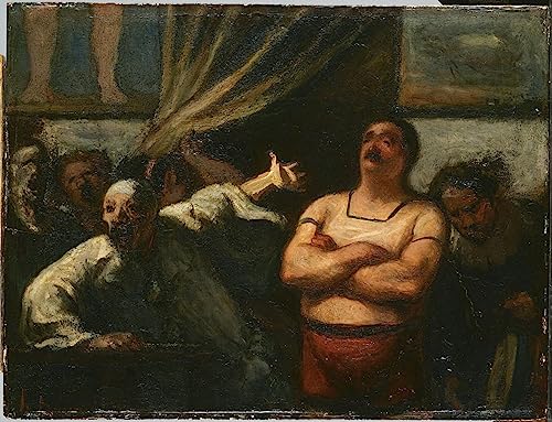 Affiche Toile L'homme fort Honoré Daumier, une œuvre d'art portrait vibrante d'émotions 60x90cm