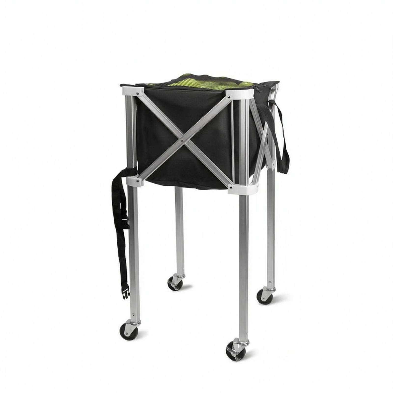 Carrello Porta Palline da Tennis Pieghevole Leggero Carrello Porta Palline da Tennis con Ruote Antiruggine Contenitore per Allenamenti, Tennis Cart