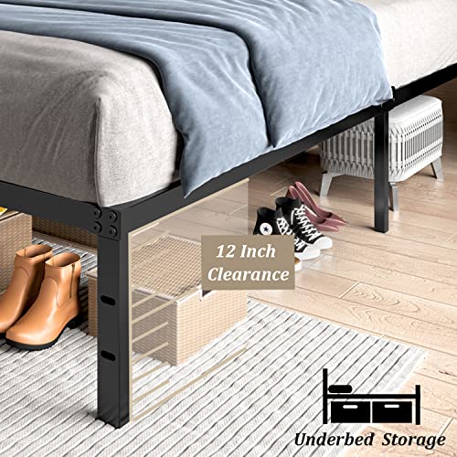 LIJQCI-14-Metal-Twin-XL-Bed-Frame-3000-lbs-Heavy-Duty-Steel-Slat-Support-Platform-Mattress-Foundation-Base-No-Box-Spring-Needed-Twin-XL-Size-BedNoise-FreeEasy-Assembly