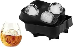 Formas de Gelo para Whisky Esfera Grande 5 cm com Tampa de Silicone Coquetel Gin Vodka Bebidas Qualidade Premium Durável