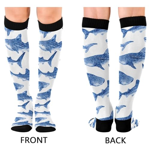 Image of Fisyme Socks for Women Men, Warm Comfort Athletic Crew Running Hiking Cycling Compression Socks