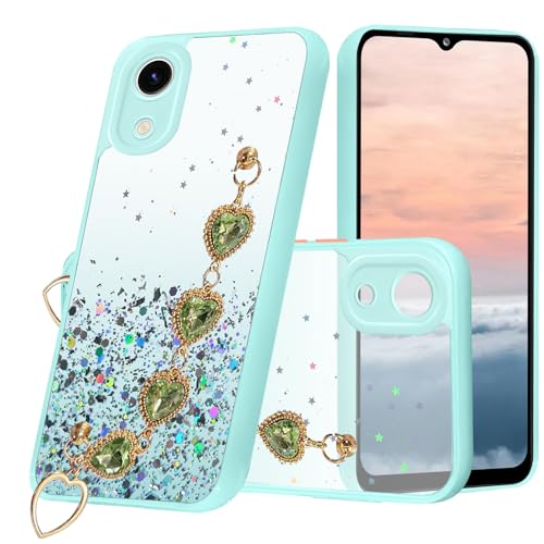 Coque Samsung A03 Core antichoc et résistante paillettes vertes
