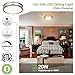13 inch Flush Mount LED Ceiling Light Fixture, 2700K/3000K/3500K/4000K/5000K Adjustable Ceiling Lights, Brushed Nickel Saturn Dimmable Lighting for Bathroom Kitchen or Stairwell, ETL Listed - 2 Pack