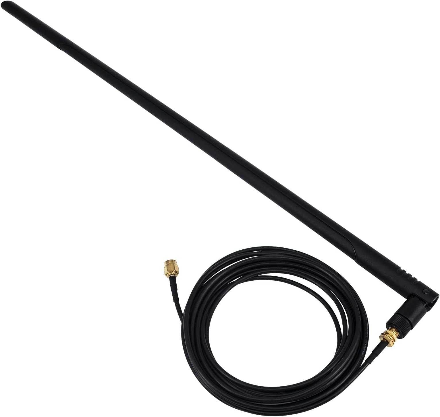 2.4GHz High Gain WiFi Antenna 1 Set for Detached Garage & Garden – 22dBi Omni-Directional RP-SMA Male Aerial with 10FT Extension Cable for Long-Range Wireless Signal Stability