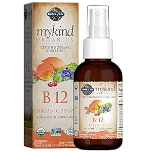 Garden of Life Organics B12 Vitamin – Whole Food B-12 for Metabolism and Energy, Raspberry, 2oz Liquid