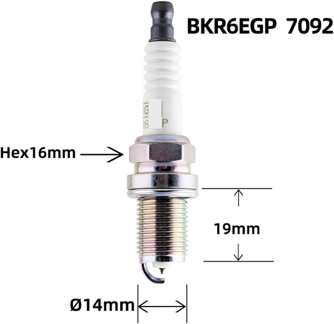 4PCS Platinum spark plugs BKR6EGP 7092 OE 22401-53J13