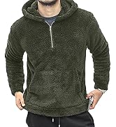 Men's Fluffy Hooded Jumper Teddy Fleece 