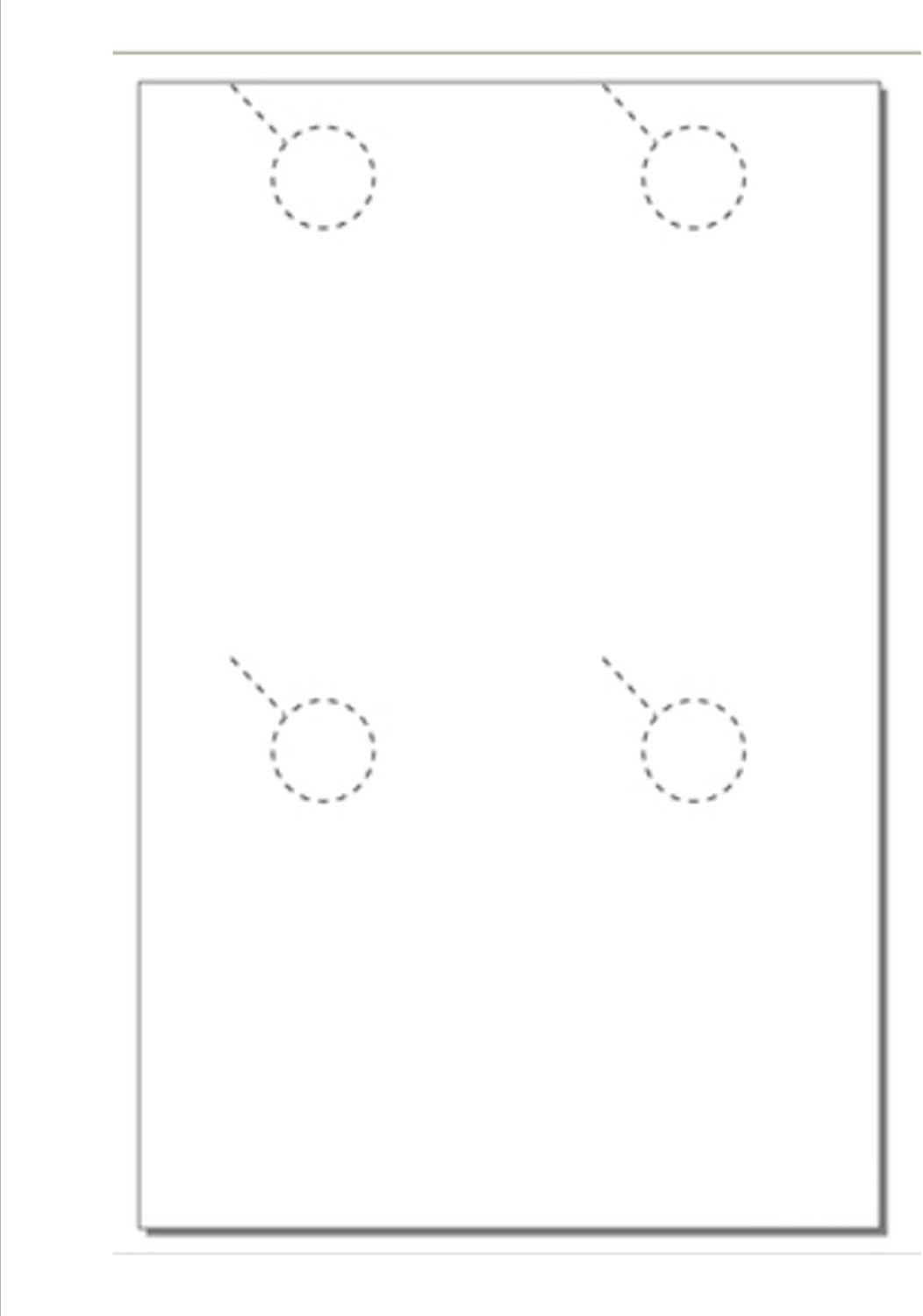 Print-Ready Door Hangers (5-1/2" x 8-1/2"), 4-UP on 17" x 11" White 67lb Vellum Paper - 250 Sheets (1,000 Hangers)