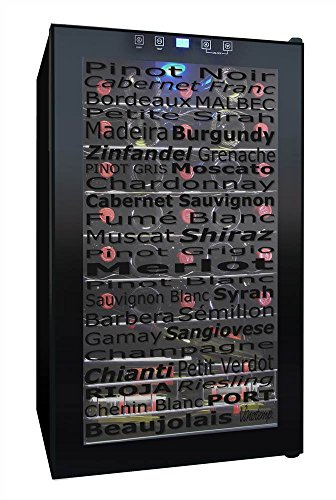Image of Vinotemp Wine Varietal 34-Bottle Wine Cooler, Black