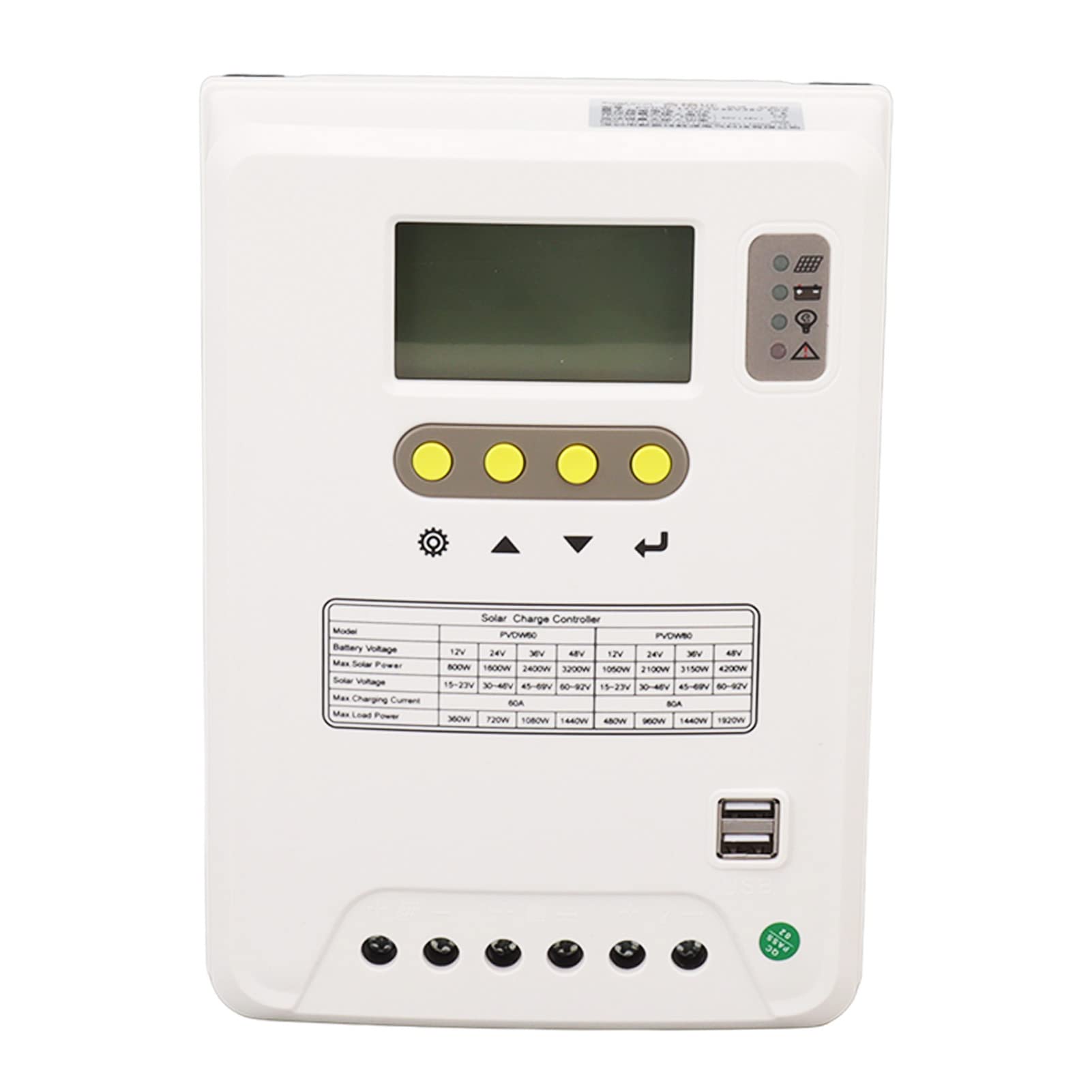 Ubervia® Solar Control Regulator, Solar Charge Controller 12V 24V 36V 48V with 5V 2A USB for Home (100A)-image-31