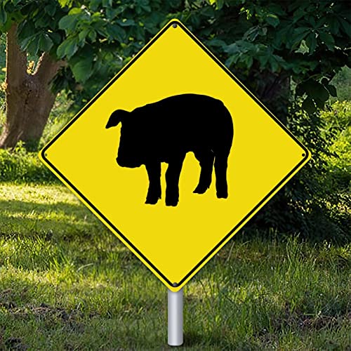 Panneau attention cochon en métal robuste de qualité supérieure pour extérieur