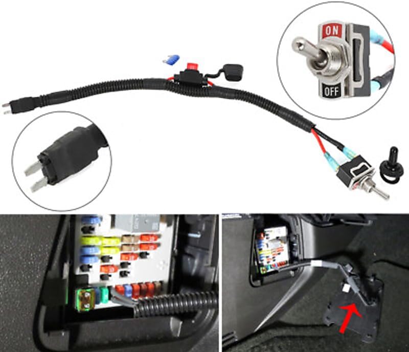 Universal Automotive Switched Fuse Holder Compatible for Mini Fuse with Wire 10A 15A