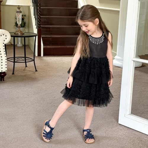 Image of Kiderence Toddler Flower Girl Sandals Open Toe Dress Shoes Wedding Party