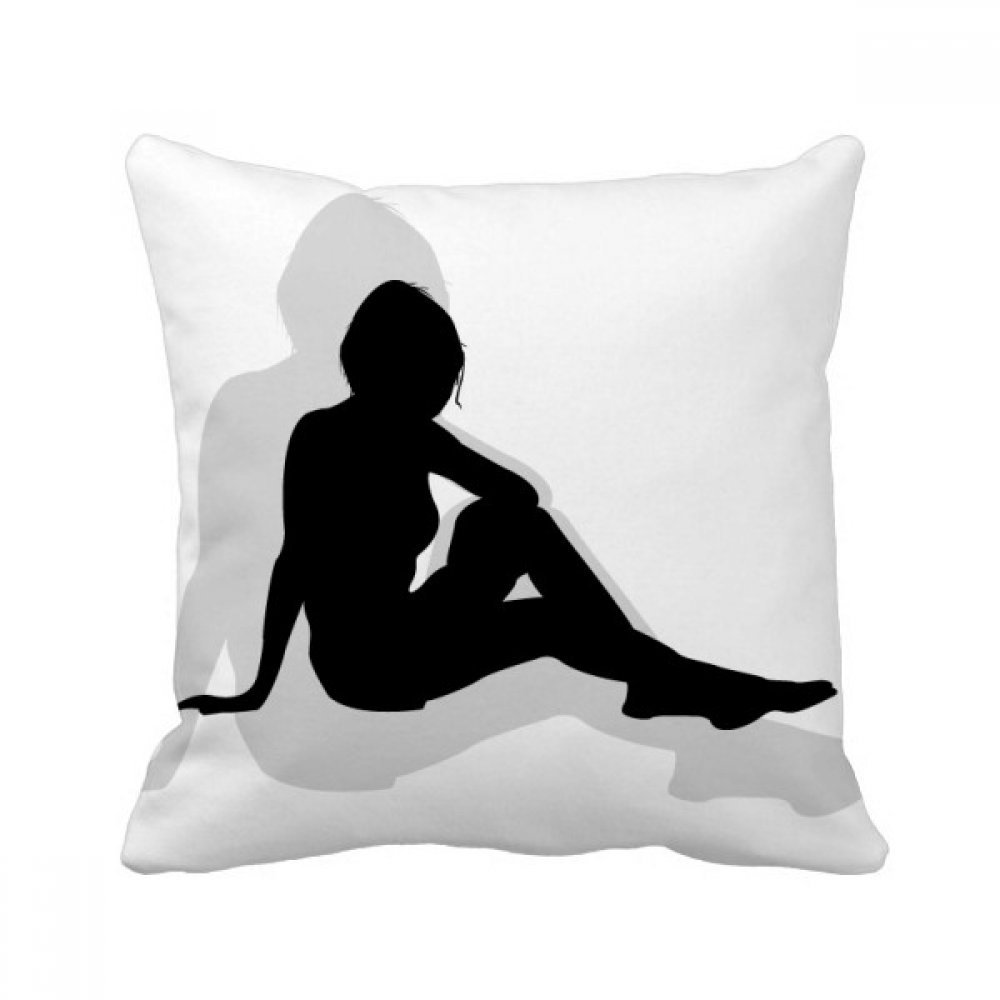 Coussin de décoration silhouette de femme au design graphique moderne et coloré