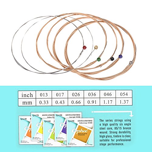 SHUIYUE Cordes de Guitare Folk Acoustique QA140 6pcs / Set (.009-.045) Fil d’acier Hexagonal 85/15 Bronze Wire Super… - Les Beatles, Paul McCartney, John Lennon, RIngo Starr, George Harrison SHUIYUE Cordes de Guitare Folk Acoustique QA140 6pcs / Set (.009-.045) Fil d'acier Hexagonal 85/15 Bronze Wire Super… – Image 8
