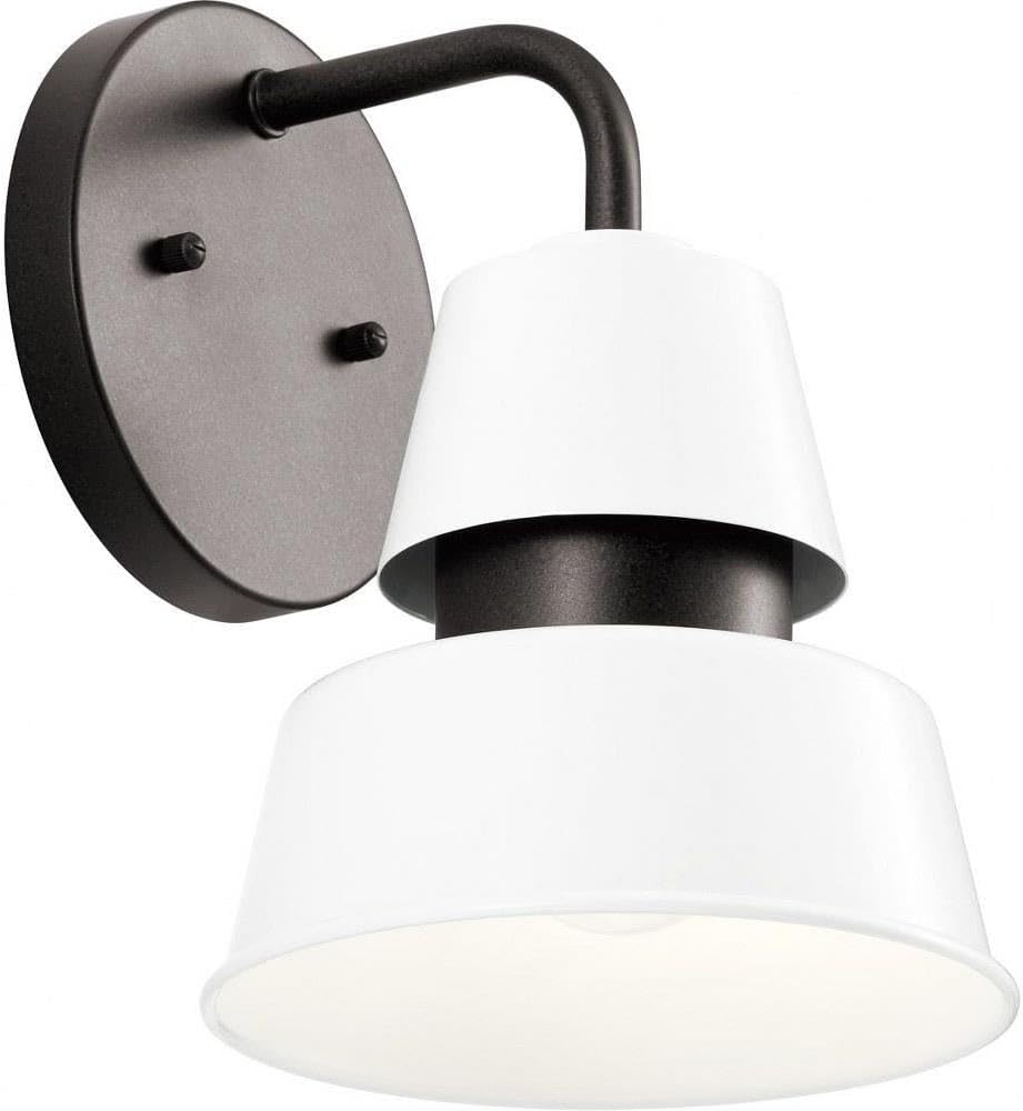 Kichler 59001WH Lozano Outdoor Wall Sconce, 1-Light 100 Watts, White